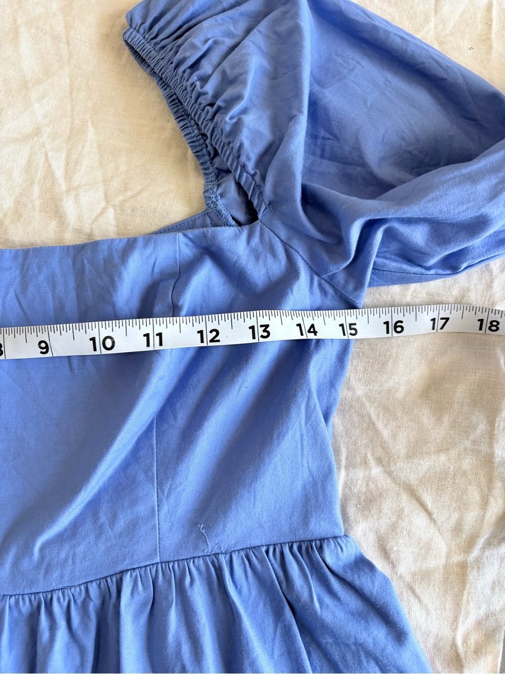 Reformation Michaela Puff Sleeve Mini Babydoll Dress - Picture 10 of 11
